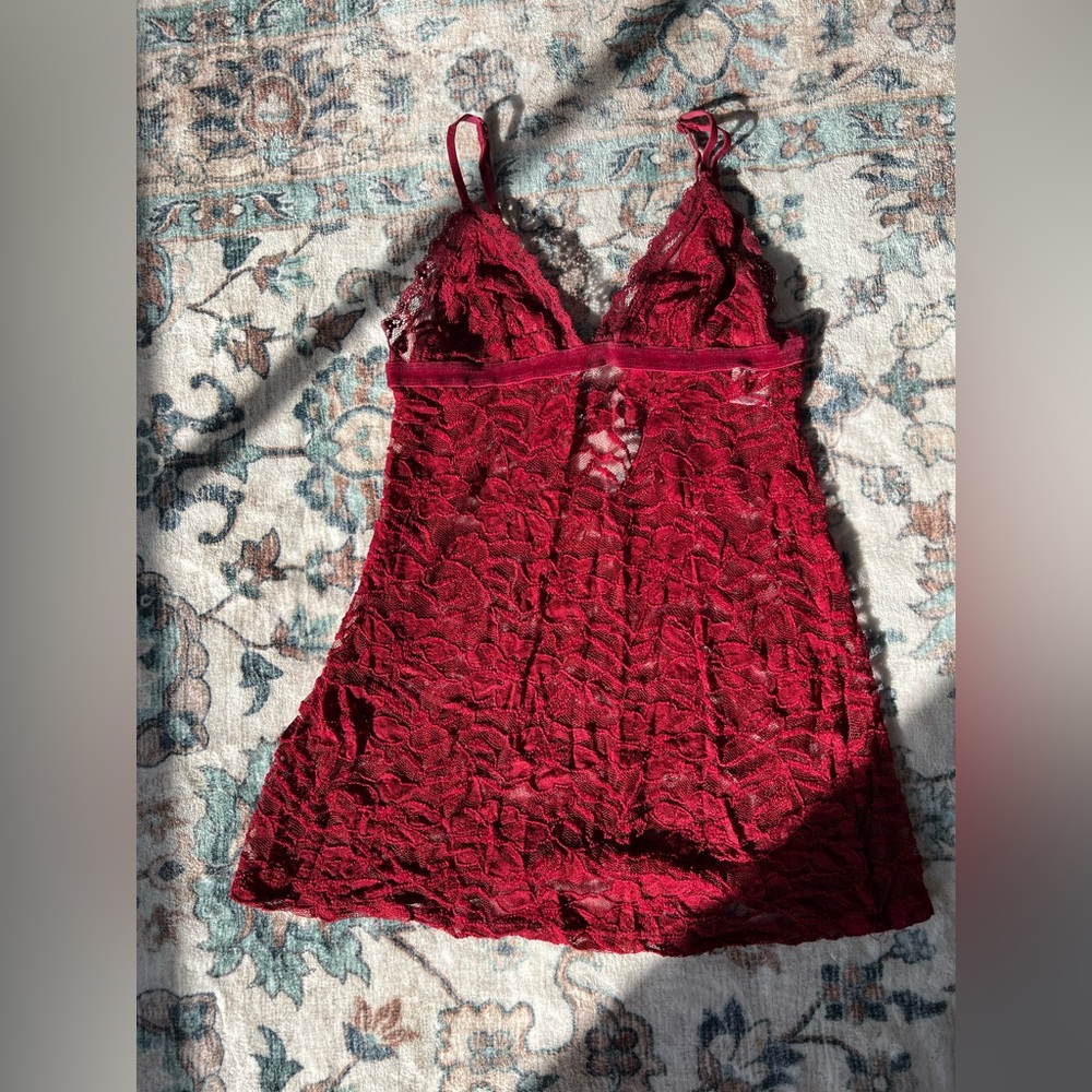 In Bloom Scarlet Lace A Line Lingerie